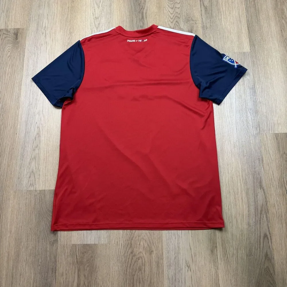FC Dallas Jersey Mens XL Red MLS Soccer Adidas Climalite Advocare Sponsor